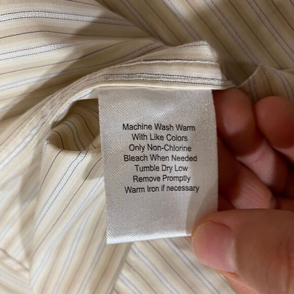 Joseph & Feiss Men’s XL Non-Iron Striped Dress Shirt | Long Sleeve Button-Up - Picture 5 of 6